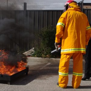 Fire Extinguisher Training ( CPPFES2005 ) Demonstrate first attack firefighting equipment