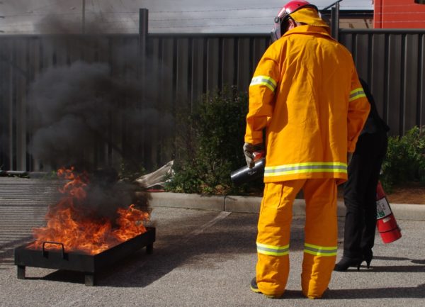 Fire Extinguisher Training ( CPPFES2005 ) Demonstrate first attack firefighting equipment